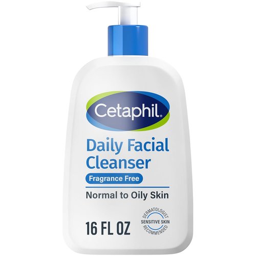 Cetaphil Daily Facial Cleanser - Gentle Foaming Face Wash for Sensitive Skin | 16 Oz, Fragrance-Free