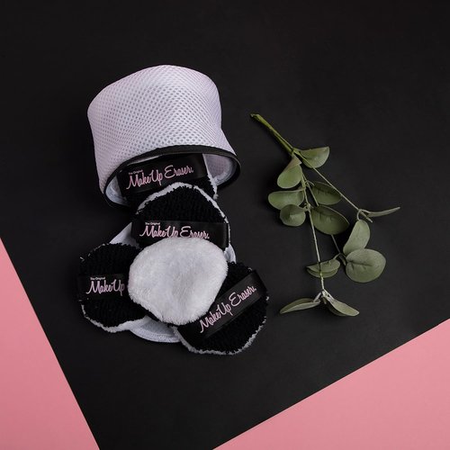 MakeUp Eraser | Reusable Puff Set - 5 Machine Washable Rounds with Laundry Bag Included