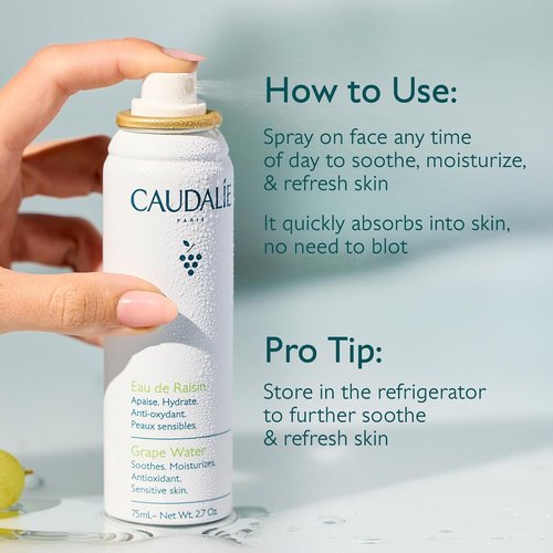 Caudalie Grape Water Face Mist - Hydrating Moisturizer for Refreshing Skin 6.7 oz