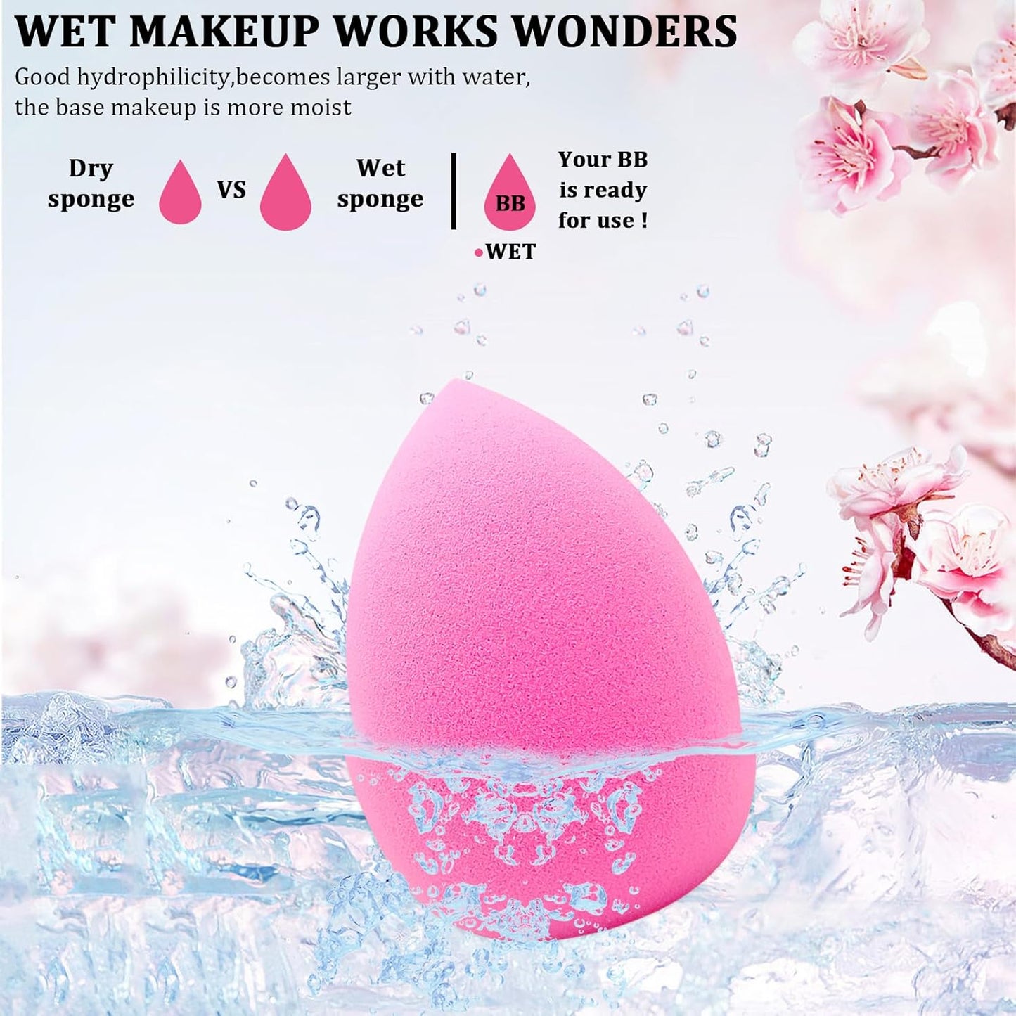 Skiennix 12-Piece Makeup Sponge Set - Latex-Free, Flawless Soft Blenders for Powder & Liquid Makeup