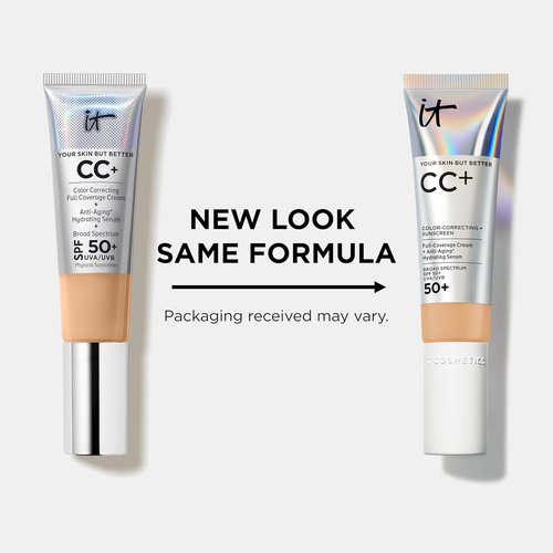 IT Cosmetics CC+ Cream - Full Coverage Foundation With SPF 50+ & Anti-Aging Serum | Lightweight Hydration