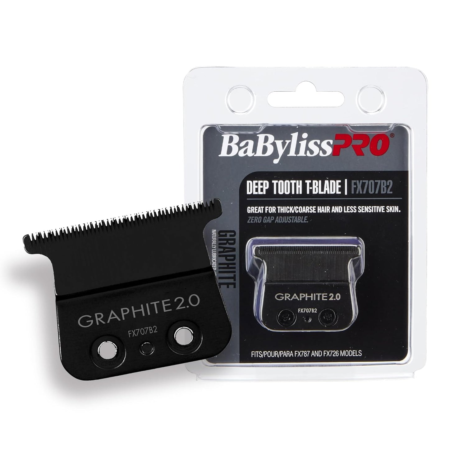BaBylissPRO T-Blades - Deep-Tooth Replacement Blades for Hair Trimmers | Precision Outlining