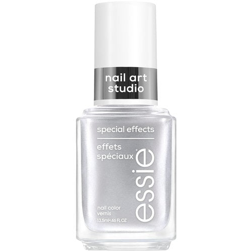 Essie Nail Art Studio Chrome Polish - Vegan Silver Cosmic Chrome, 0.46 Fl Oz for Stunning Nails