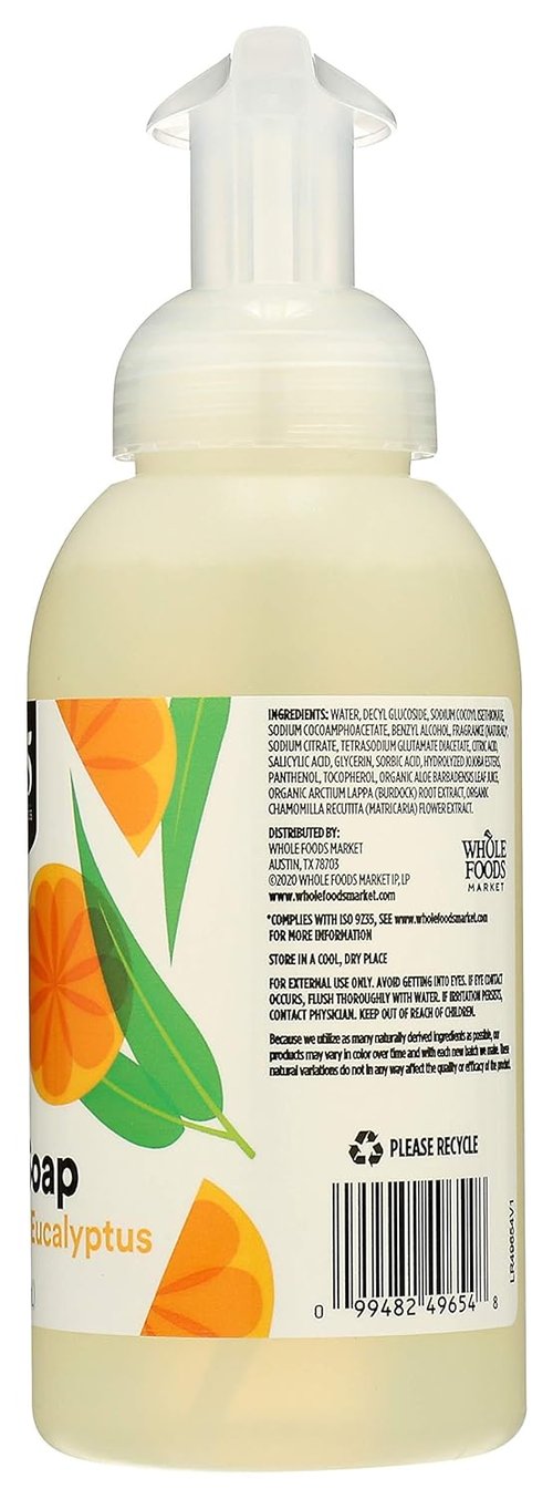 365 by Whole Foods Market - Foaming Hand Soap - Satsuma Eucalyptus Scent - 12 Fl Oz (Pack of 2)