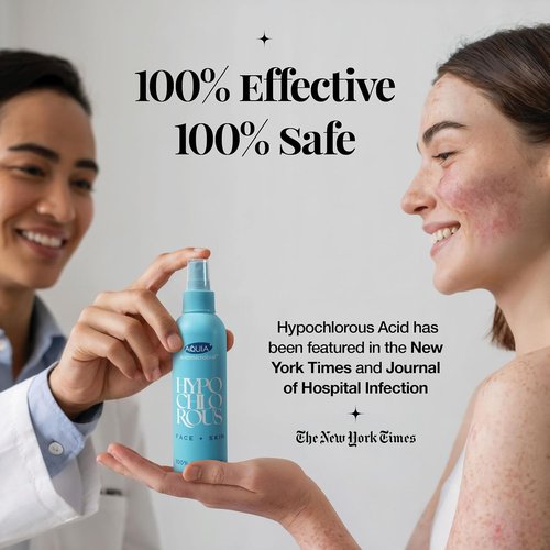 Hypochlorous Acid Spray - Antimicrobial Facial Cleanser for Acne & Skin Issues | 8oz Mist