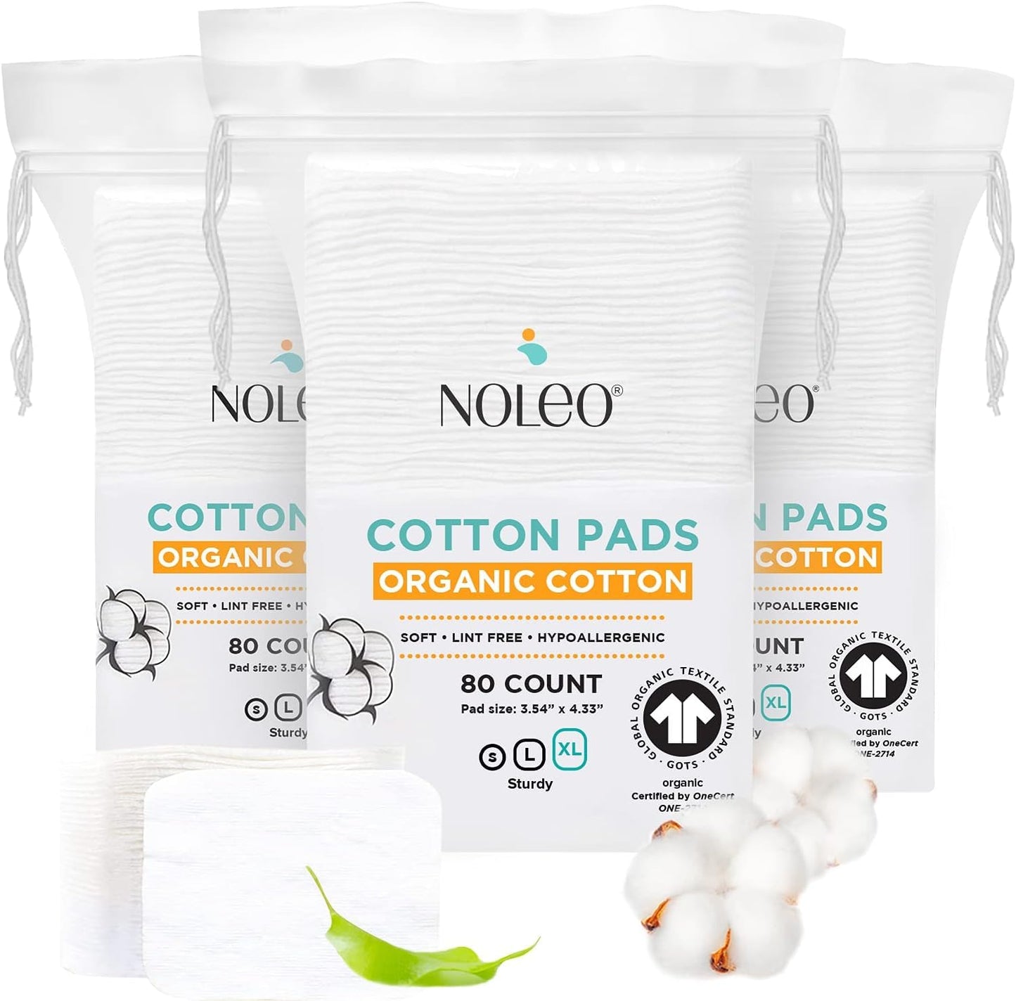 Cotton Rounds & Pads (240 Count (Pack of 3), Extra Large & Pressed)
