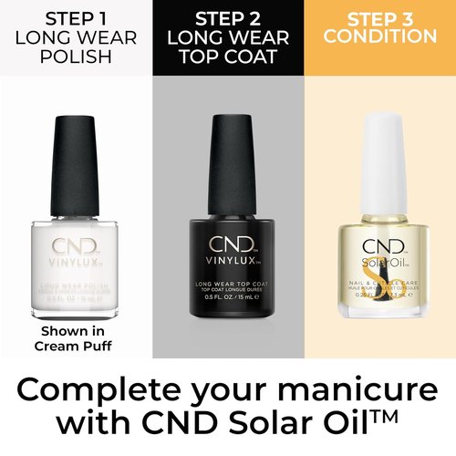 CND Vinylux White Nail Polish - Longwear, Gel-Like Shine & Chip Resistant | 0.5 Fl Oz