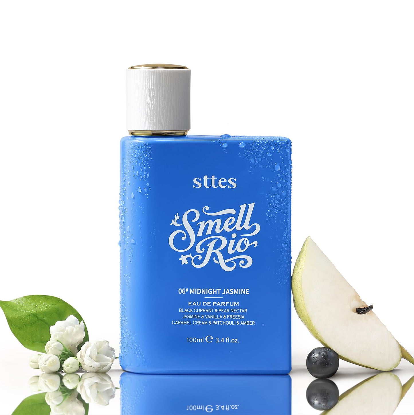 Sttes Smell Rio Perfume 06# (Midnight Jasmine) – Perfume for Women – Long-Lasting Hair Black Currant, Jasmine & Vanilla Notes – Elegant Scentual Fragrance Eau de Parfum 100ml (3.4 fl oz)