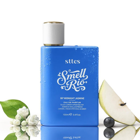 Sttes Smell Rio Perfume 06# (Midnight Jasmine) – Perfume for Women – Long-Lasting Hair Black Currant, Jasmine & Vanilla Notes – Elegant Scentual Fragrance Eau de Parfum 100ml (3.4 fl oz)