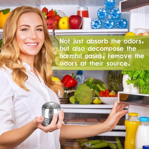 Purriko Refrigerator Deodorizer - Long-Lasting Odor Eliminator | Effective Bamboo Air Purifying Bags
