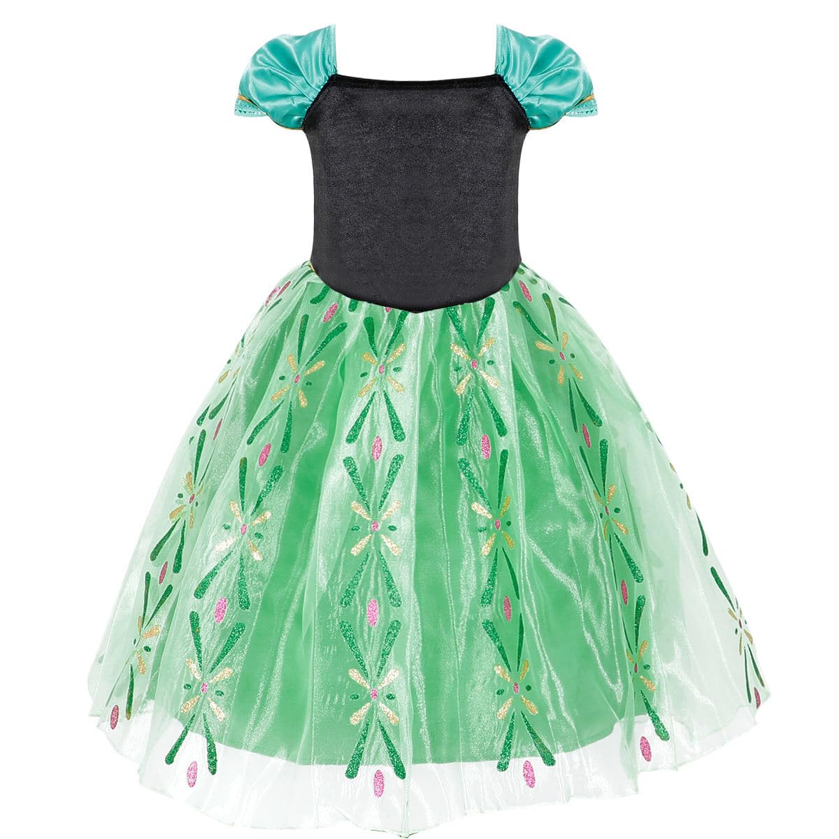 LOEL Princess Skirt Christmas Party Halloween Costume Dress with Accessories for 3-7 Years