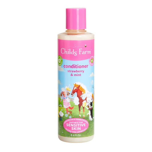 Childs Farm Kids Hair Conditioner - Nourishing Formula for Dry, Sensitive Skin & Scalp | Strawberry & Organic Mint, 8.4 Fl Oz