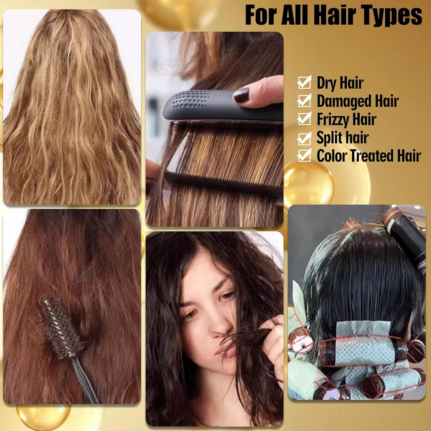 Skiennix Keratin Hair Treatment Serum | Nourishing Anti-Frizz Oil Capsules | Leave-In Conditioner for All Hair Types