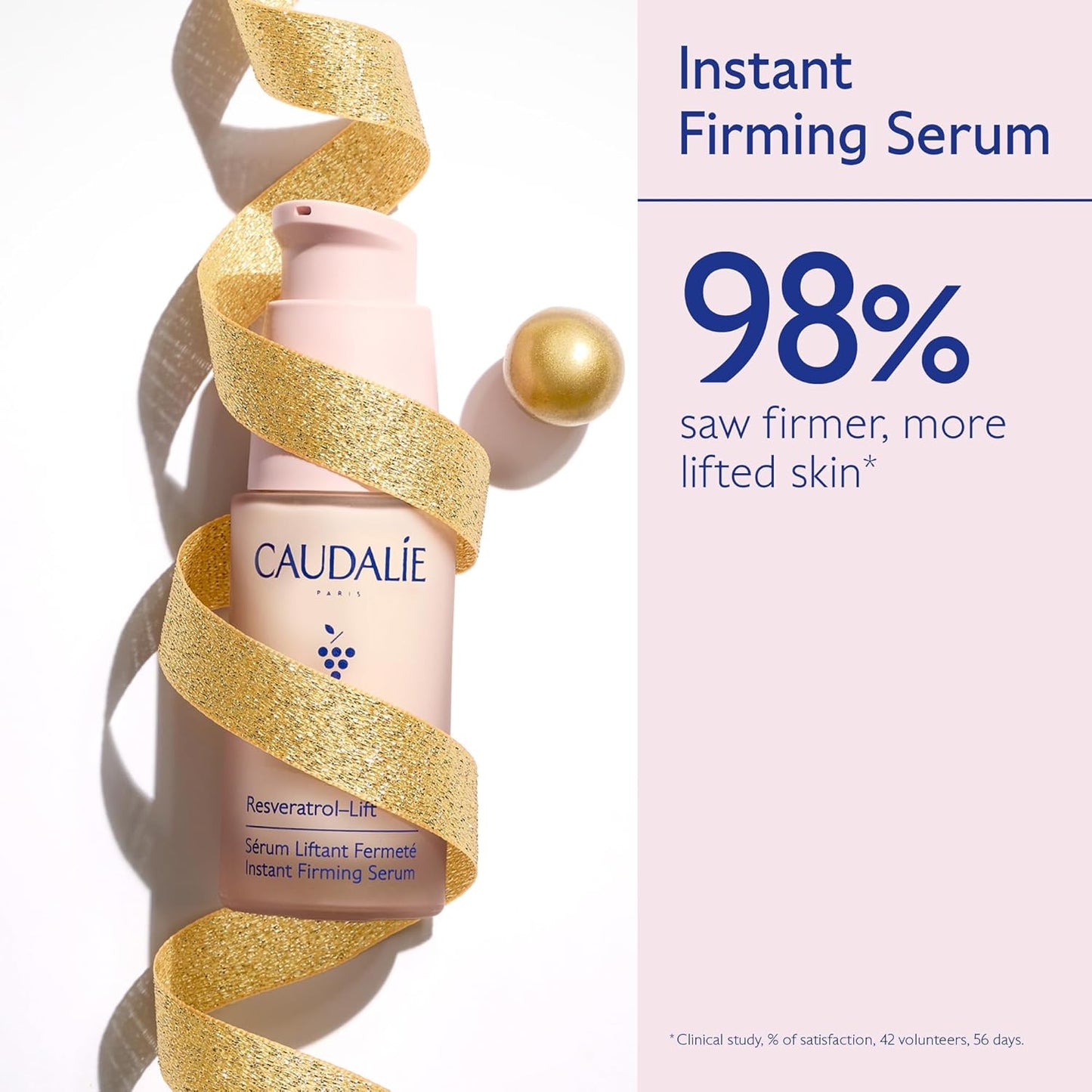Caudalie Lift & Love Skin Care Set - Full-Size Resveratrol-Lift Serum & Free Travel-Sized Moisturizer & Eye Cream