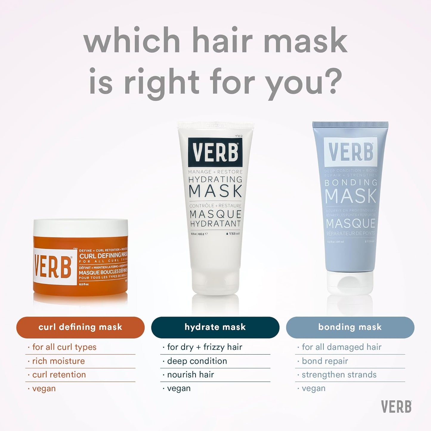 VERB Curl Defining Mask - Enhance Curl Definition & Retention - Moisturizing, Frizz Control - Vegan & Sulfate-Free