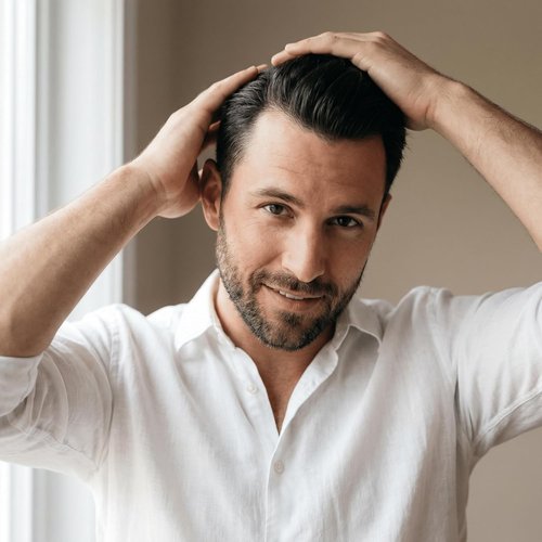 HygieneLab Men's Hair Gel - EWG Verified, Strong Hold & Matte Finish, Weightless Texture, Sandalwood Scent