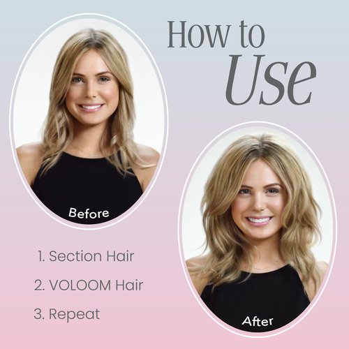 VOLOOM Classic 1-1/2” Inch Professional Volumizing Ceramic Flat Iron - Hair Volumizer & Styling Tool with Adjustable Temp & Auto Shut-Off for Lasting Volume for Thicker Hair - Heat Resistant Case