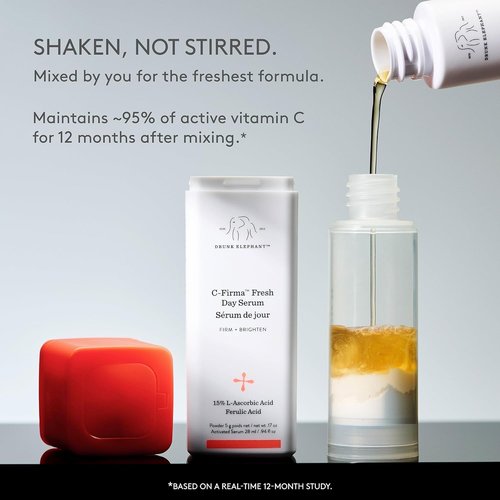 Drunk Elephant C-Firma Fresh Day Serum - 15% Illuminating Vitamin C - 28 ml | Clean, Cruelty-Free Skincare