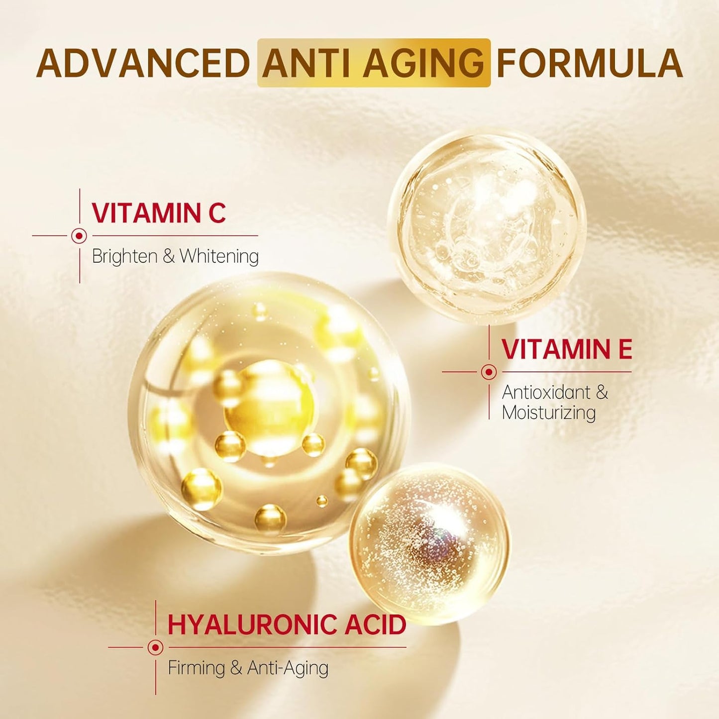Skiennix Vitamin C Face Serum - Brightening Formula with Hyaluronic Acid & Vitamin E, 30ml