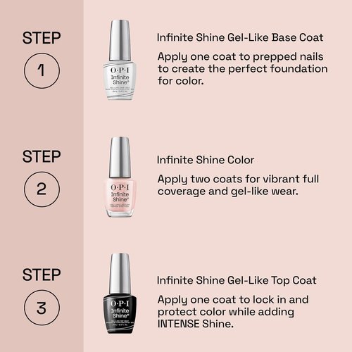 OPI Infinite Shine Nail Polish - Gel-Like Wear & Shine | Vegan, Long Lasting, Streak Free | Whites, Grays & Blacks