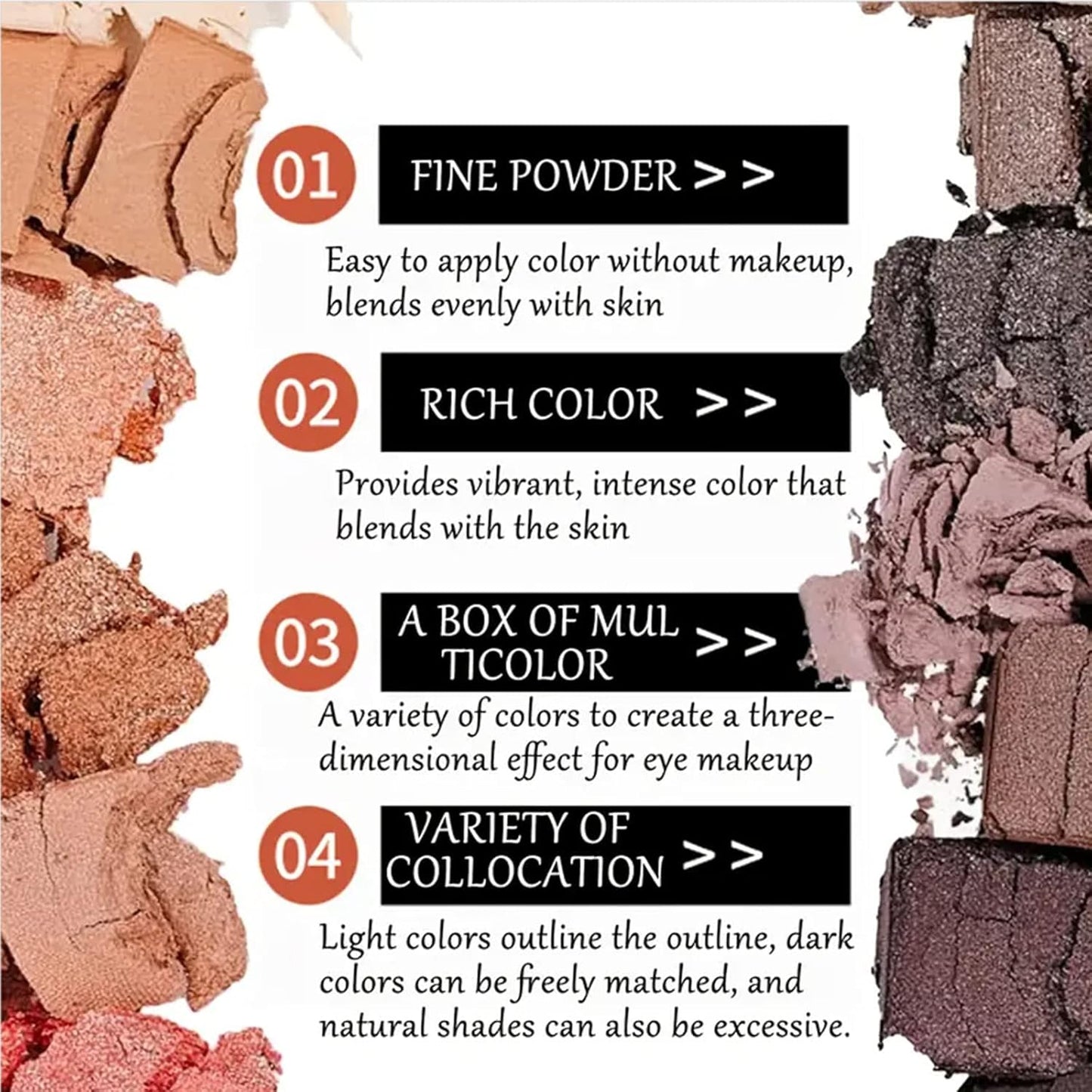 Skiennix 12-Color Nude Eyeshadow Palette - Waterproof Matte & Shimmer Pigments for Professional Makeup