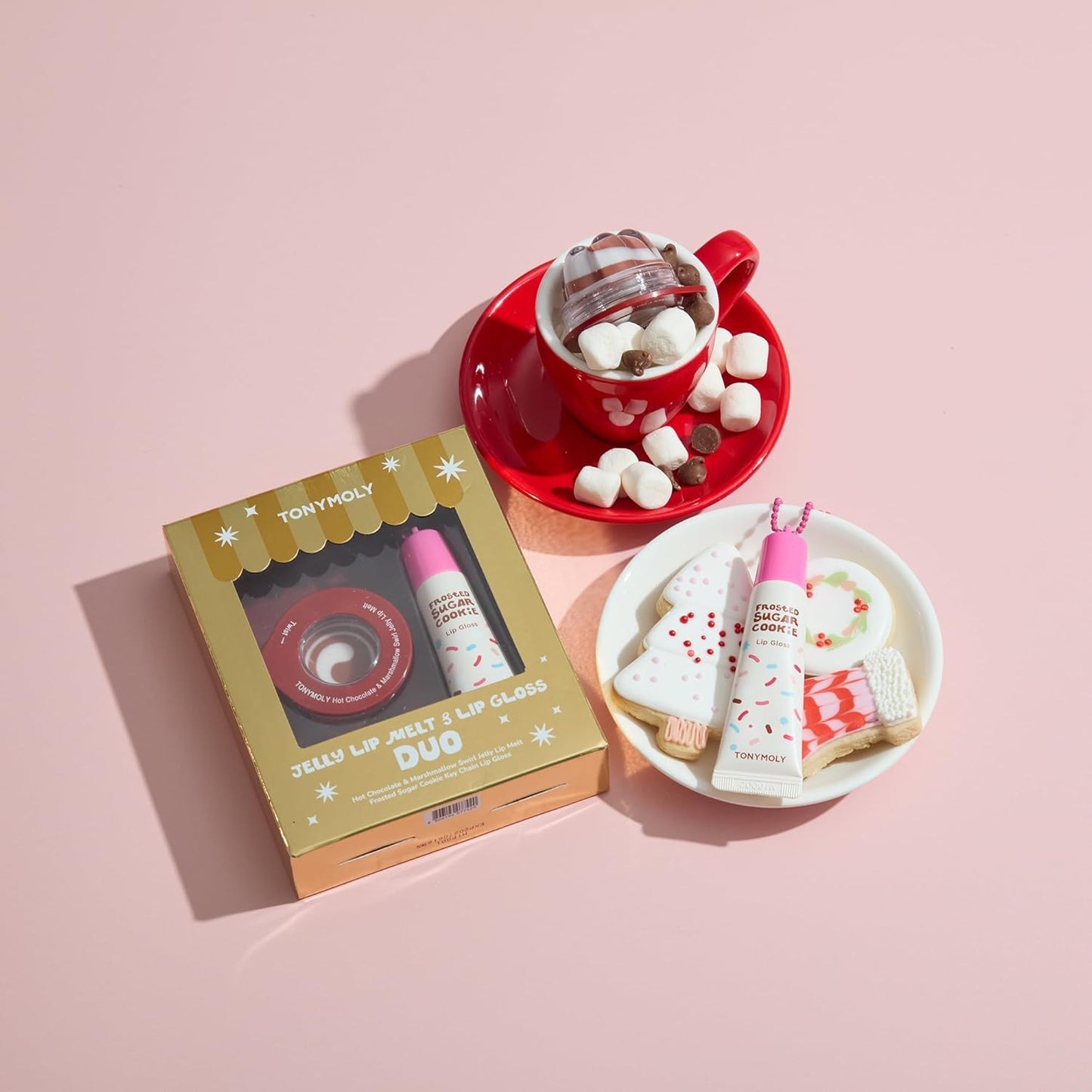 TONYMOLY Jelly Lip Melt Duo - Hydrating Lip Balm & Gloss Set with Holiday Flavors | Perfect Stocking Stuffer