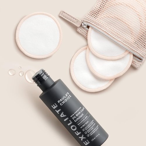 Paula’s Choice SKIN PERFECTING 2% BHA Exfoliant Duo - Eco-Friendly Liquid Exfoliant & Reusable Pads Set