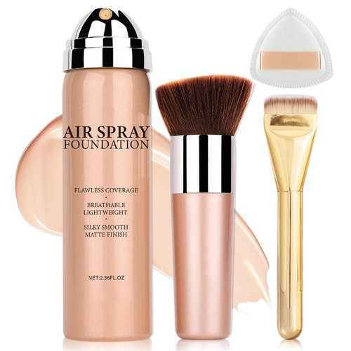 AIUEO Magic Minerals Airbrush Foundation - Silky Mist Spray for Flawless Finish | Perfect for Mature Skin