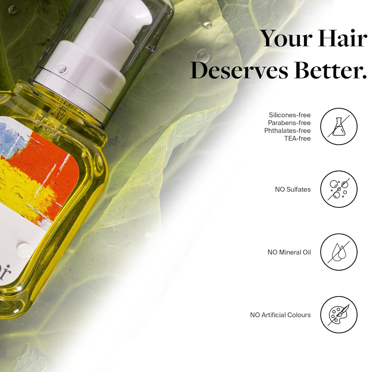 Voir Haircare Luxury Hair Oil - Deep Hydration for Dry, Damaged Hair - Smooths Frizz & Adds Shine | Lightweight with Rosehip, Sunflower & Jojoba Oils (2 Fl Oz)