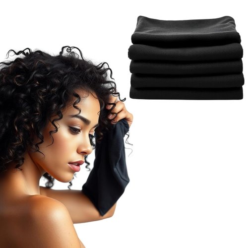 Micro Plop Curl Towels | Smooth Microfiber Hair Towels - Set of 5 for Quick Drying & Frizz Reduction