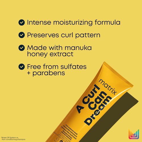Matrix A Curl Can Dream Rich Mask - Hydrating Leave-In for Curly & Coily Hair | Sulfate & Paraben-Free
