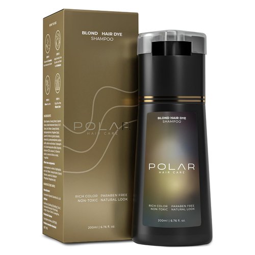 Polar Haircare - Blonde Coloring Shampoo for Gray Hair | Vegan, Ammonia-Free Formula for Men & Women