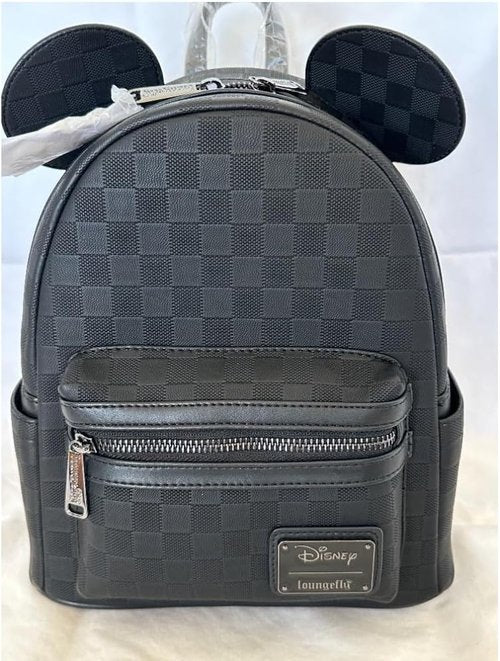 Loungefly Mickey Mouse Mini Backpack - Checkered Texture Design | Stylish & Compact