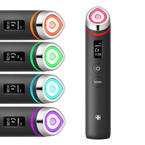 Medicube Booster Pro - 6-in-1 Real Glass Glow Beauty Massager for Radiant, Firmer Skin | Black