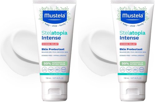 Mustela Eczema Relief Cream - Fragrance-Free Moisturizing Lotion with Colloidal Oatmeal | 5.07 fl. oz. for Dry, Itchy Skin