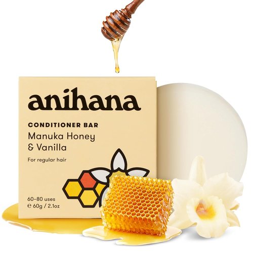 ANIHANA Manuka Honey Conditioner Bar - Paraben-Free Solid Conditioner for Healthy Shine, 2.1 oz