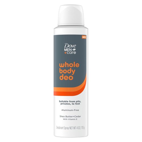 Dove Men+Care Aluminum-Free Deodorant Spray - Whole Body Protection with Shea Butter & Cedar | 4 oz