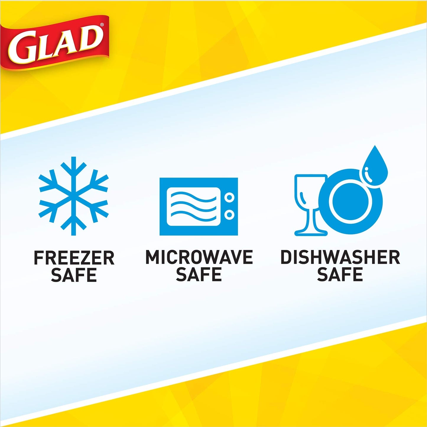 Glad GladWare To Go Snack Food Storage Containers - Medium Round - Meal Container Holds up to 24 Ounces of Food - Lock Tight Seal, 4 Count