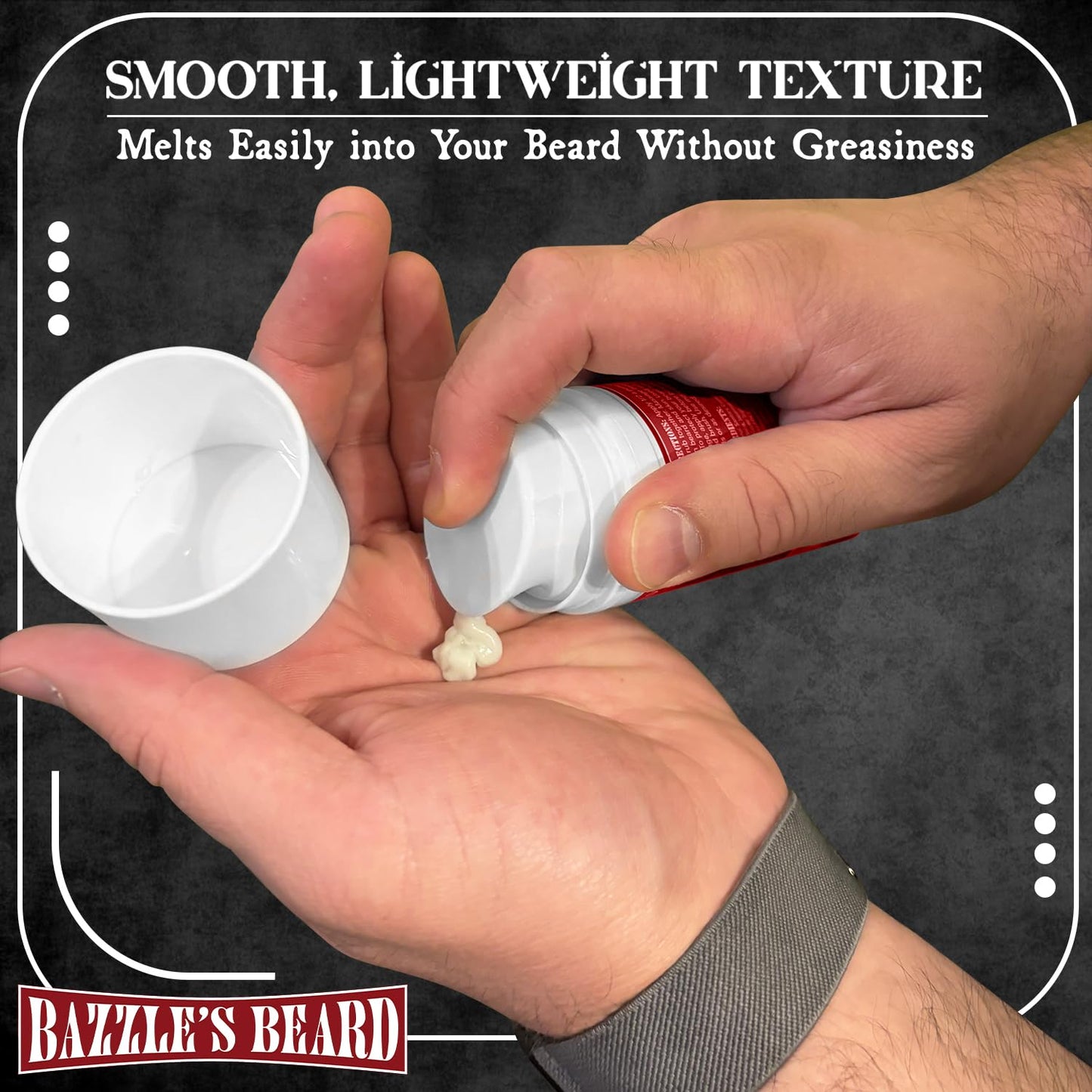 Bazzle Beard Softener - Biotin-Enriched Beard Balm Conditioner for Soft, Shiny Facial Hair