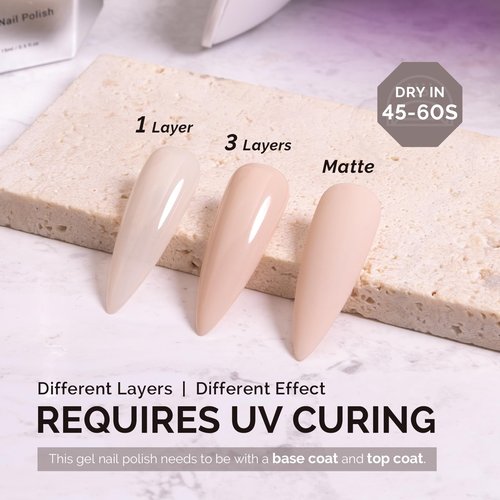 MelodySusie 15ML Nude Gel Nail Polish,Nails Soak Off UV LED Nude Pink Gel Polish Gift for Women Nail Art Manicure Salon DIY Nail Design Decoration at Home-A2403