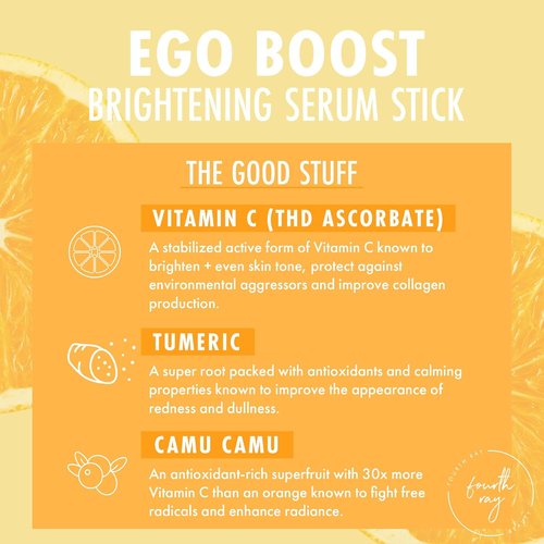 ColourPop Brightening Vitamin C Serum Stick - Radiance-Boosting Face Serum for Glowy Skin - Turmeric Infused (0.25 oz)