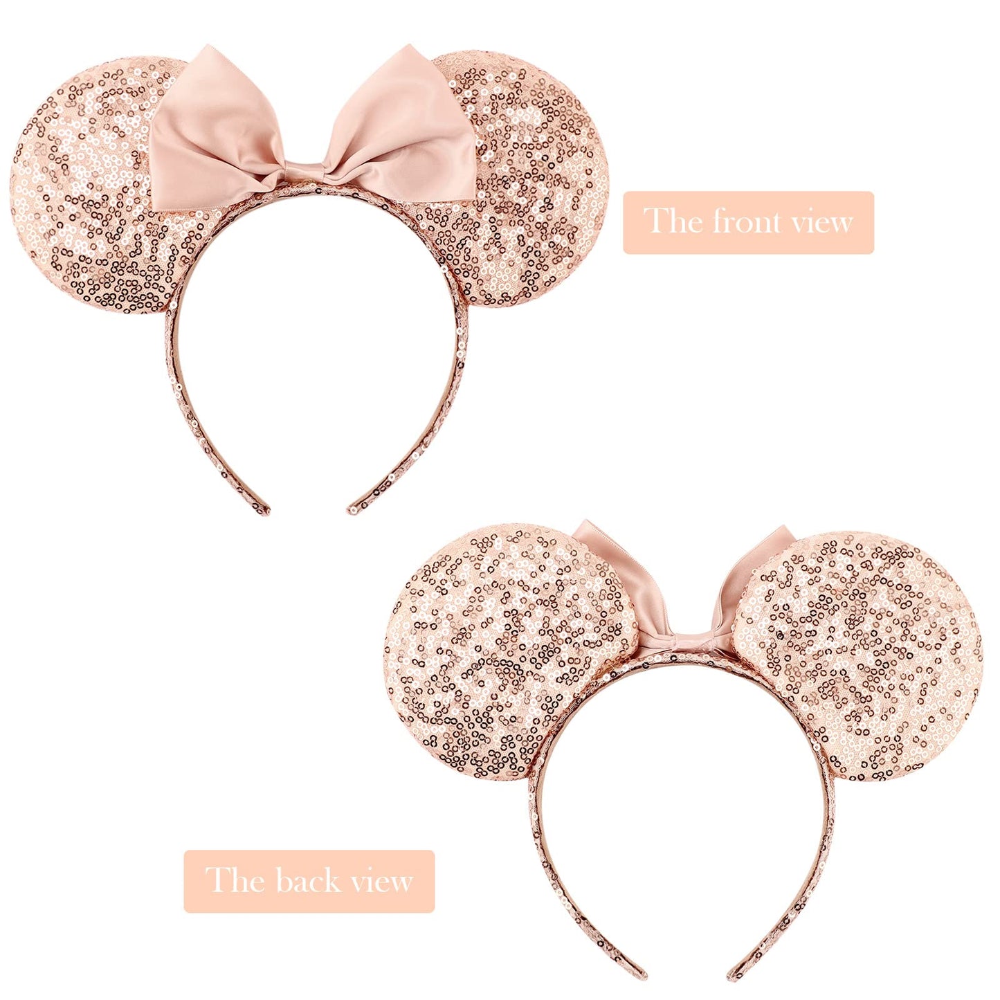 DRESHOW Mouse Ears Bow Headbands Glitter Party Decoration Cosplay Costume for Girls & Women