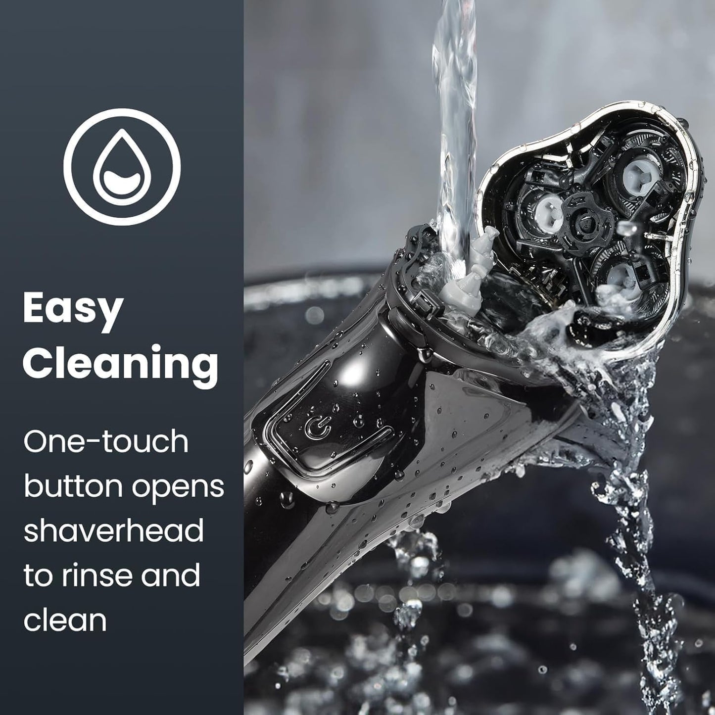 Skiennix Electric Razor for Men - Cordless Wet/Dry Rotary Shaver with Waterproof Design | Fast USB Charging & Sensitive Skin Care - Upgraded B2 Black-Silver
