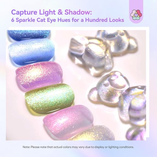 SAVILAND Quick-Dry Nail Polish Kit - 6+1 Colors with 3-in-1 Base, Top Coat & Cuticle Oil | Pearl Glitter Set for DIY Manicure