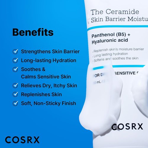 COSRX Ceramide Moisturizer - Hydrating Face Cream with 7 Ceramides & Hyaluronic Acid | 2.7 Fl. Oz, All Skin Types