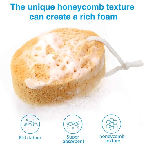 Boao Foam Body Sponge Set - 6 Soft Exfoliating Bath Sponges for Adults | 5.5 Inch Body Scrubber