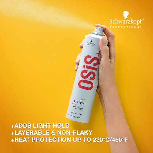 OSiS+ Elastic Hairspray - Light Hold & Heat Protection for All Hair Types | 300ml