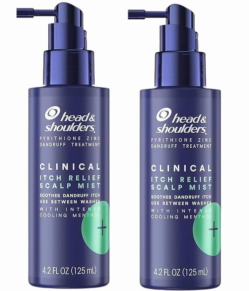 Head & Shoulders Itch Relief Scalp Mist Spray - Leave-In Dandruff Treatment for Dry, Itchy Scalp | 4.2 oz, Pack of 2