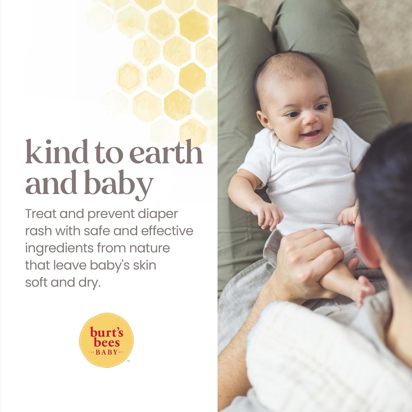Burt's Bees Baby Diaper Rash Ointment - Maximum Strength 40% Zinc Oxide, Natural & Pediatrician Tested | 3 oz, Pack of 2