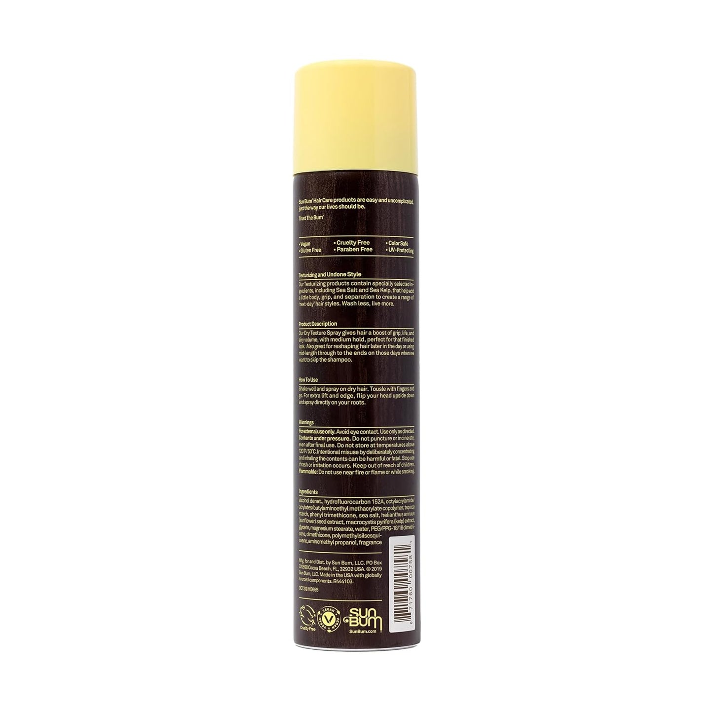Sun Bum Dry Texture Spray - Vegan & Cruelty-Free Volume Texture Spray with Matte Hold | 4.2 oz